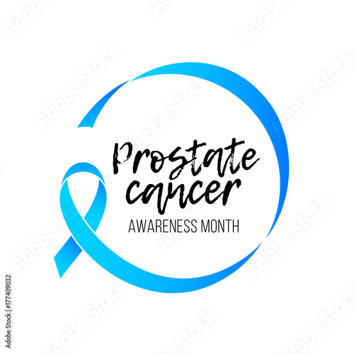 Movember men health awareness month poster for prostate cancer November social solidarity campaign. Vector symbol of blue ribbon for no shave event against man prostate cancer on blue background
