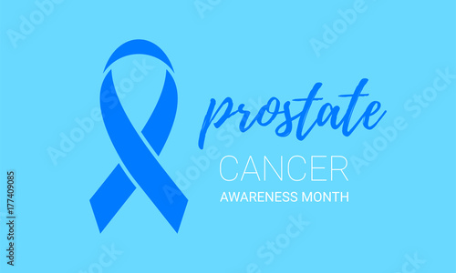 Movember or November men health awareness month blue solidarity ribbon symbol. Vector poster or banner for no shave social solidarity event against man Movember prostate cancer campaign