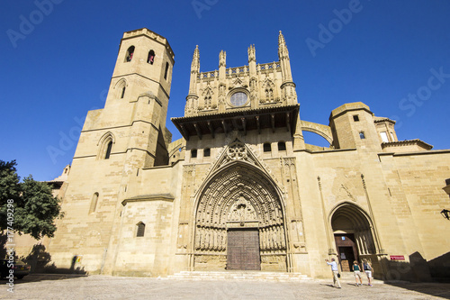 The Holy Cathedral of the Transfiguration of the Lord, also known as the Cathedral of Saint Mary Huesca, a Gothic church in Huesca, in Aragon, north-eastern Spain
