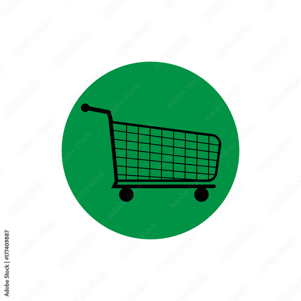 shopping cart round icon vector shopping cart round icon vector