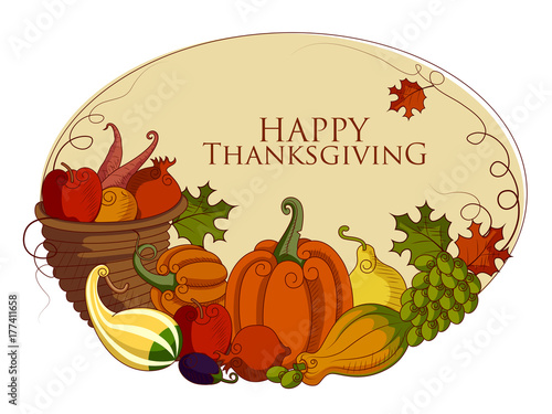 Happy Thanksgiving holiday celebration festival background