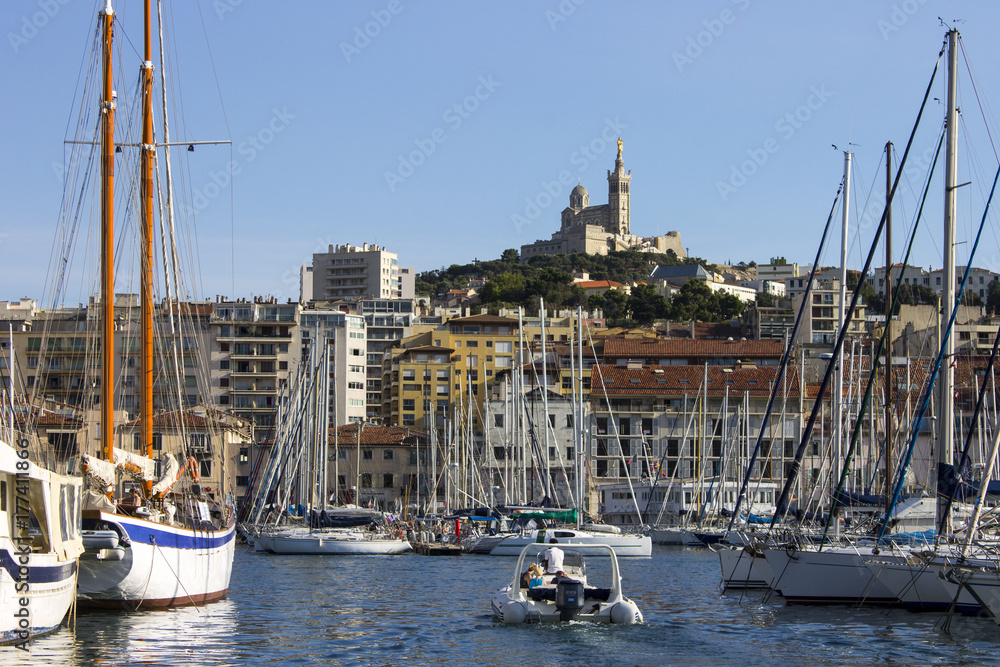 Inside the French city of Marseille, in the area surrounding the Old Port