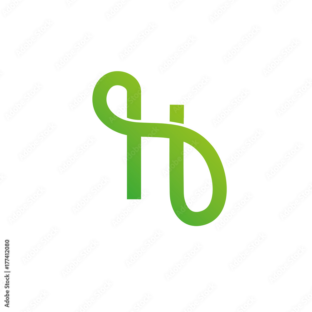 Letter H logo. Design template elements, curved lines, eco. Letter H logo. Design template elements, curved lines, eco.