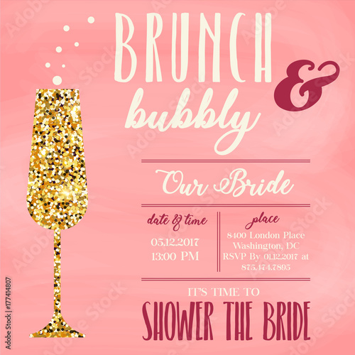 Brunch &Bubbly invitation