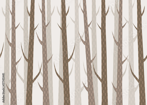 Vector seamless cute forest pattern © Kateina