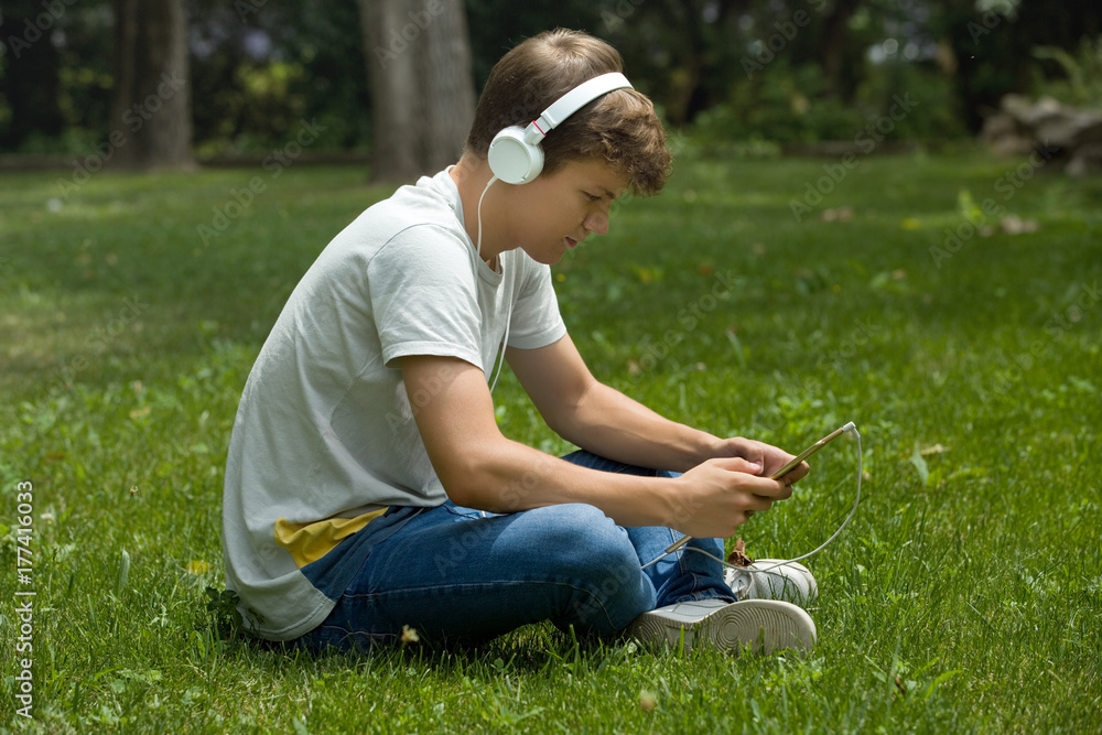 man relaxing with tablet pc man relaxing with tablet pc