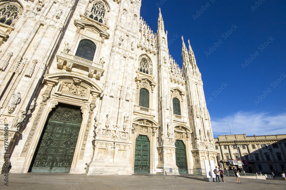 Milan Cathedral, a Gothic cathedral, largest church in Italy and the fifth largest in the world