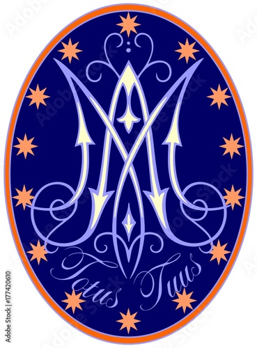 Medal with Monogram M, and inscription Totus Tuus