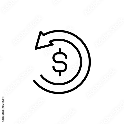 Modern exchange line icon.