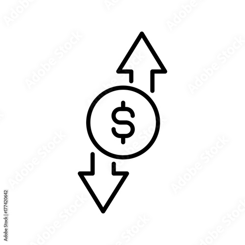 Modern exchange line icon.