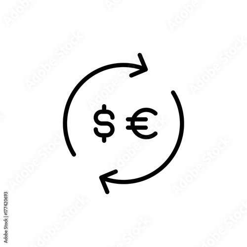 Modern exchange line icon.