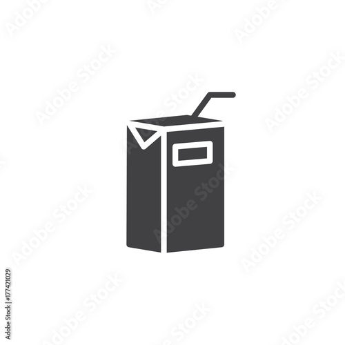 Pack of juice icon vector, filled flat sign, solid pictogram isolated on white. Symbol, logo illustration.