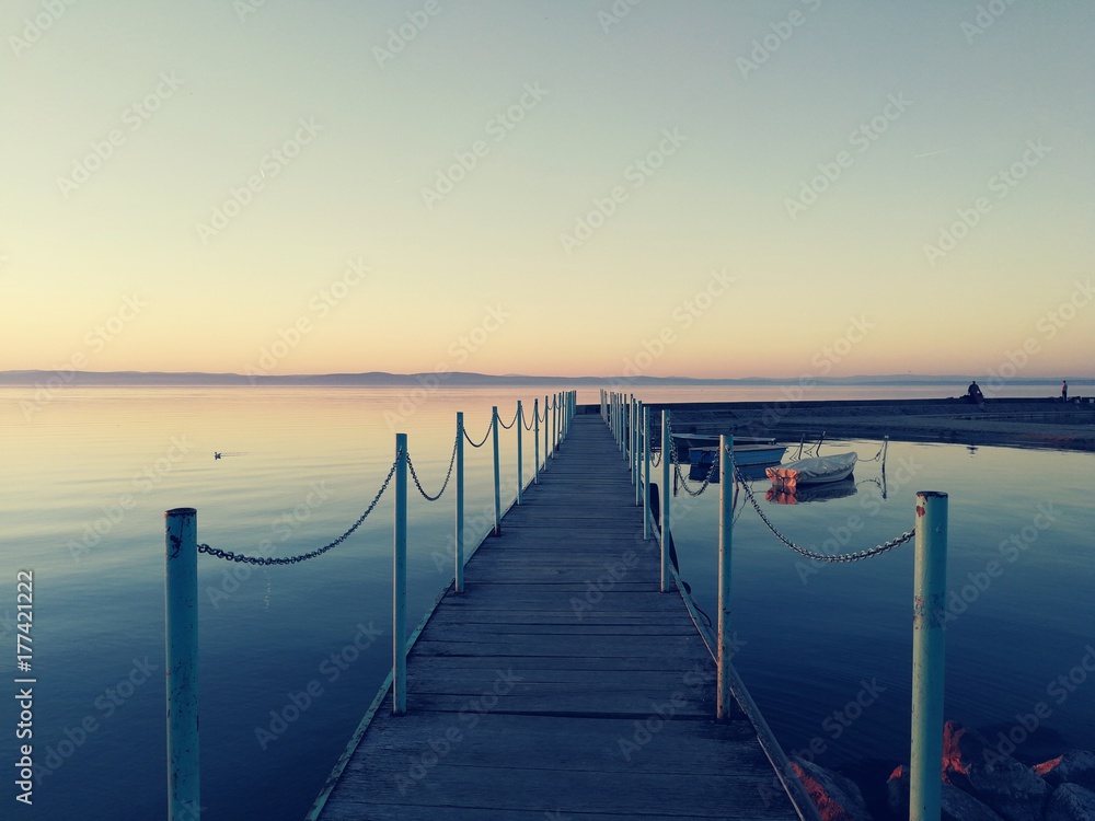 Fototapeta premium Pier on Lake Balaton