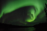Northern Lights and the Big Dipper over the Yukon River