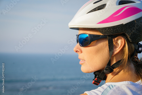 Enjoying a relaxing biking ride on the seaside