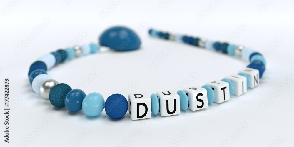 Schnullerkette mit Namen - Dustin Schnullerkette mit Namen - Dustin