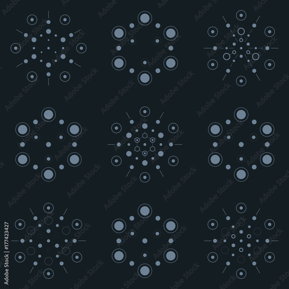Set of science logo template. Set of science logo template.