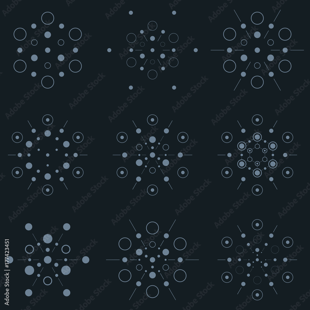 Set of science logo template. Set of science logo template.