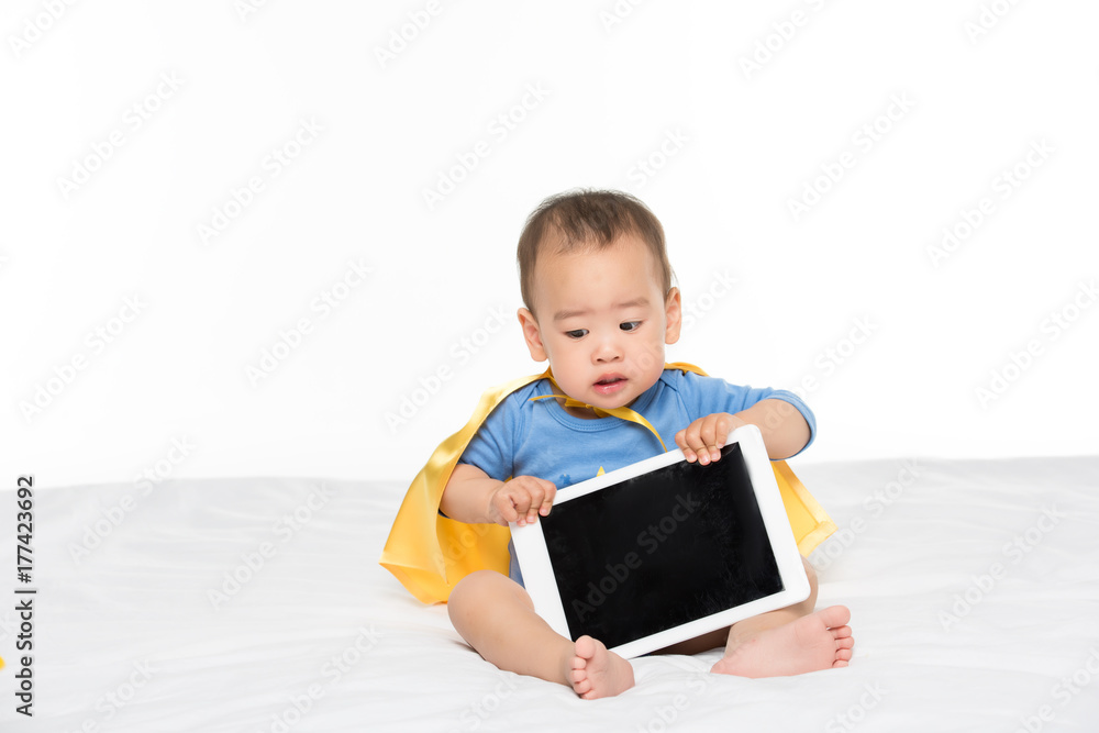 asian toddler boy with tablet asian toddler boy with tablet