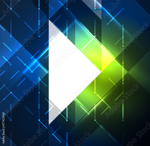 Cosmic electric background with shiny glowing plexus electricity impulses