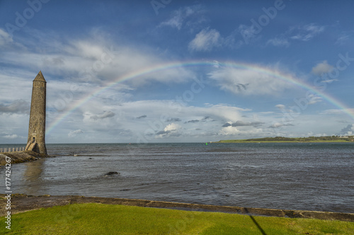 Rainbow on the coast at Larne photo