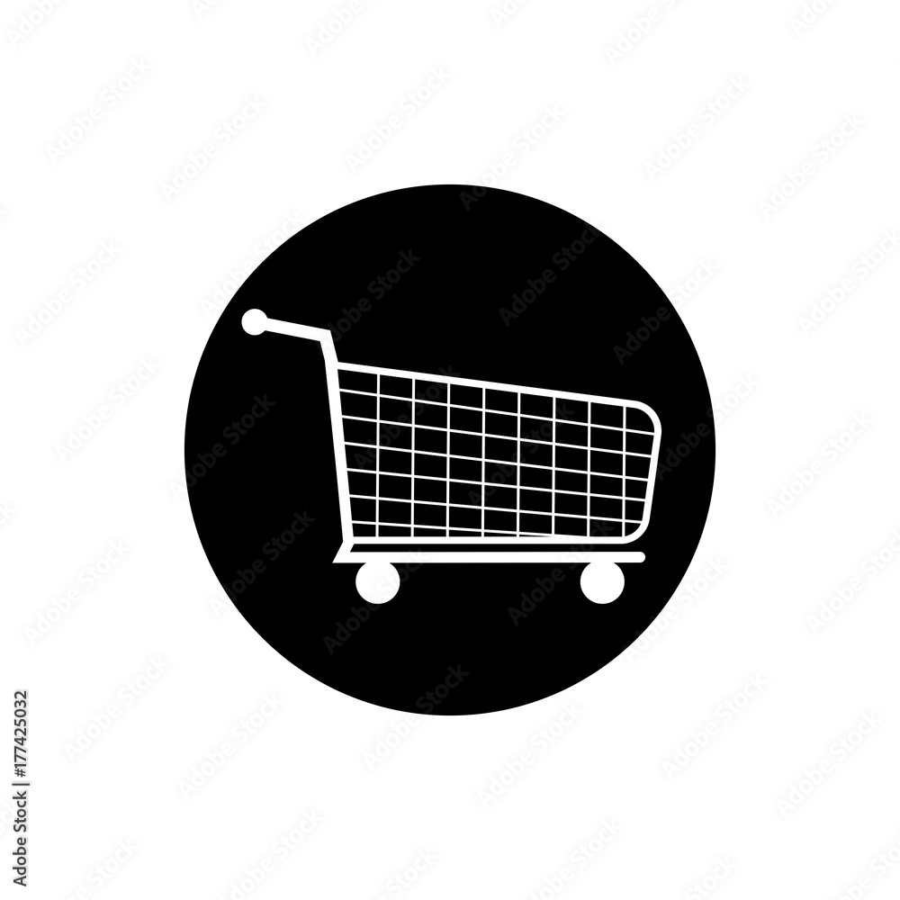 shopping cart round icon vector shopping cart round icon vector