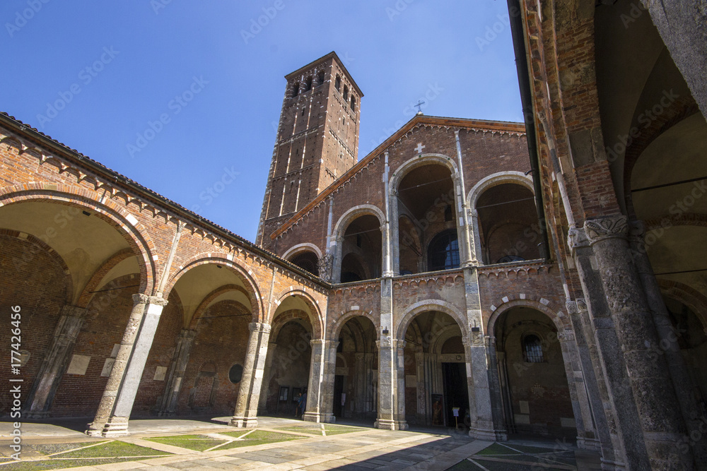 The Basilica of Sant Ambrogio, one of the most ancient churches in Milan