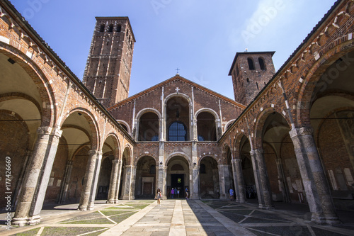 The Basilica of Sant Ambrogio, one of the most ancient churches in Milan