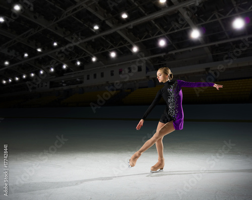 Young girl figure skater