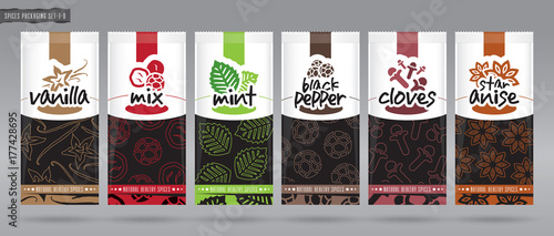 Spice packaging set