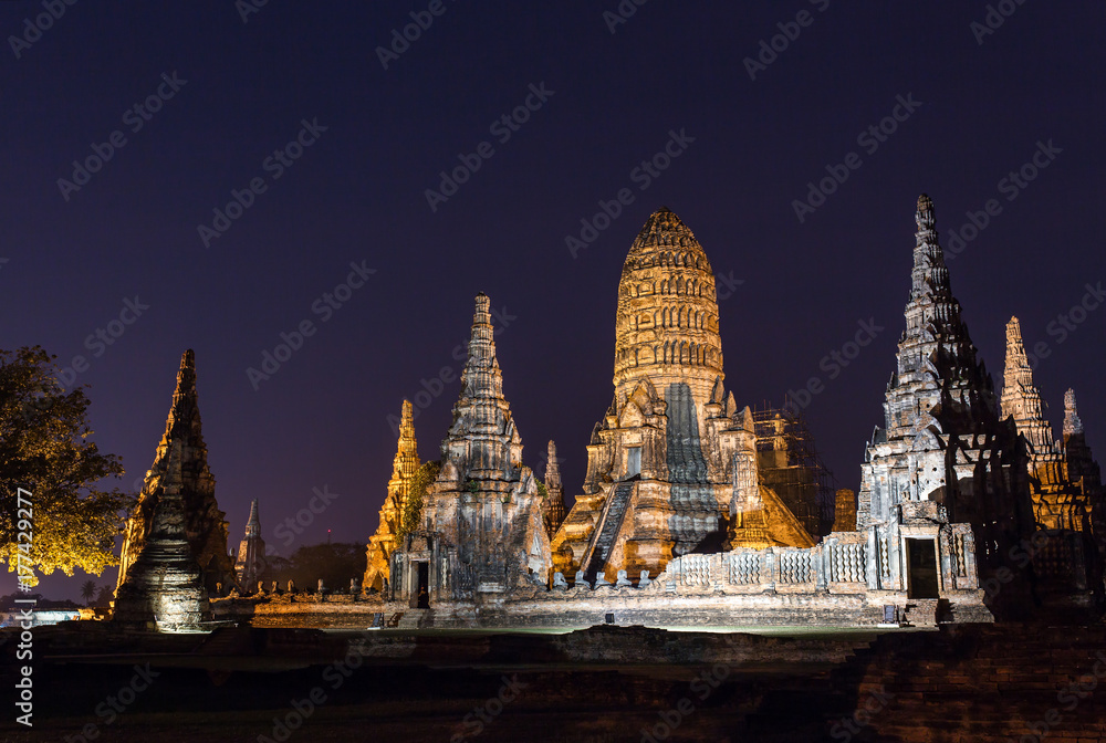 Wat Chaiwatthanaram Temple in Ayutthaya Historical Park, Thailand