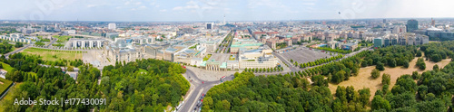 Photography Aerial view of Berlin skyline from June 17 road, Germany