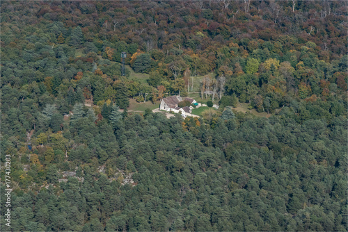 Wallpaper Mural Vue aérienne de la forêt de Fontainebleau à l'automne Torontodigital.ca