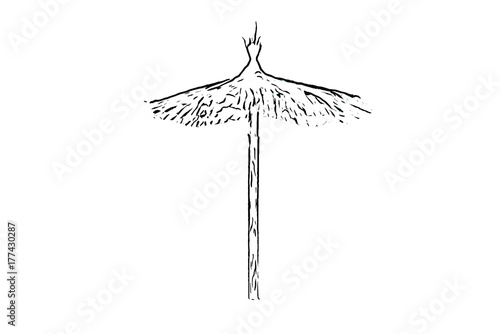 Drawing of an umbrella in vector format