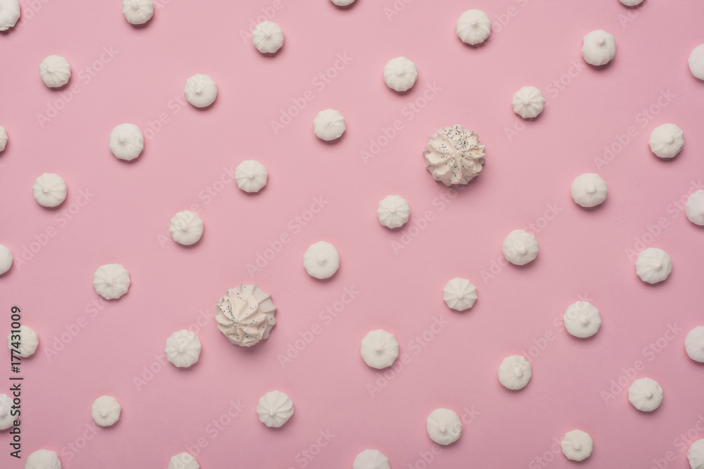 pattern with white marshmallows pattern with white marshmallows