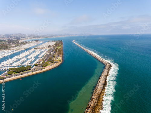 Aerial view of Dana Point, California