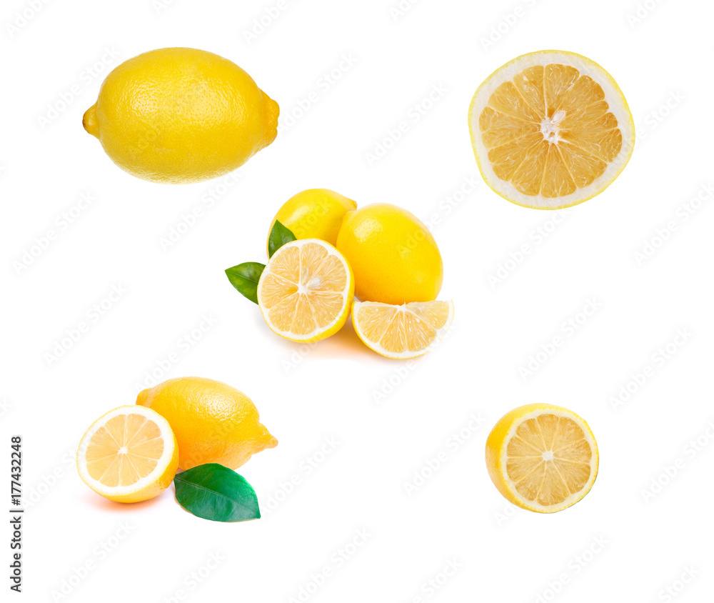 lemon on white background