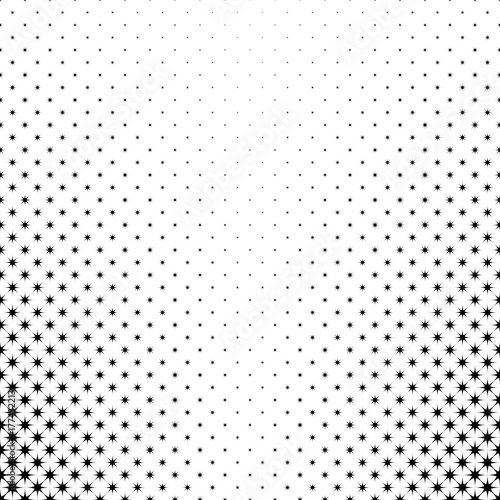 Monochrome star pattern - abstract vector background illustration from geometric polygonal shapes