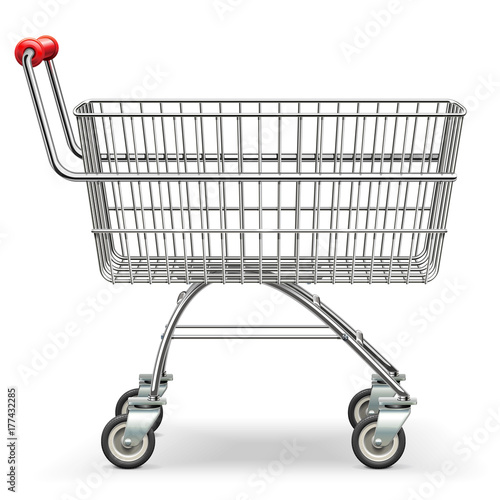 Vector Empty Supermarket Trolley