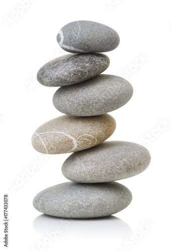 stone tower isolated on white background