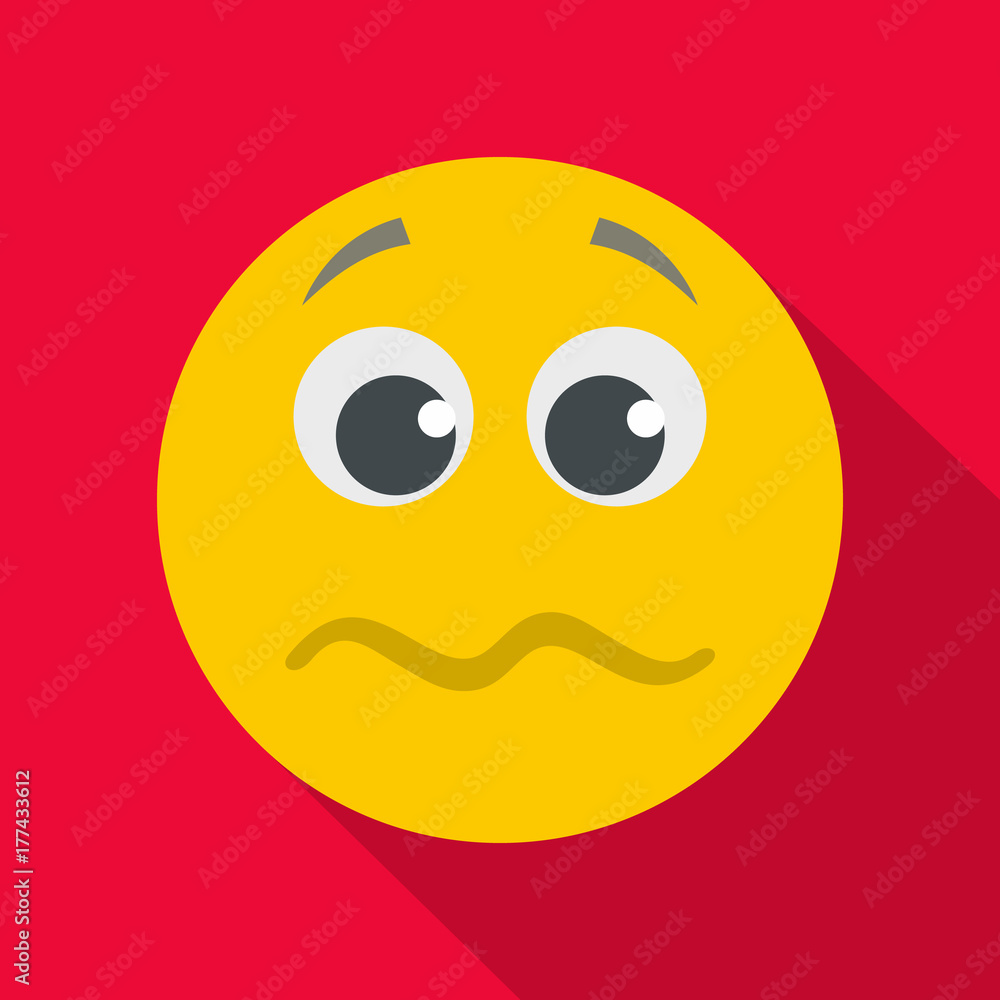 Fototapeta premium Smile icon vector flat