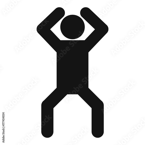 Stick figure stickman icon pictogram vector simple
