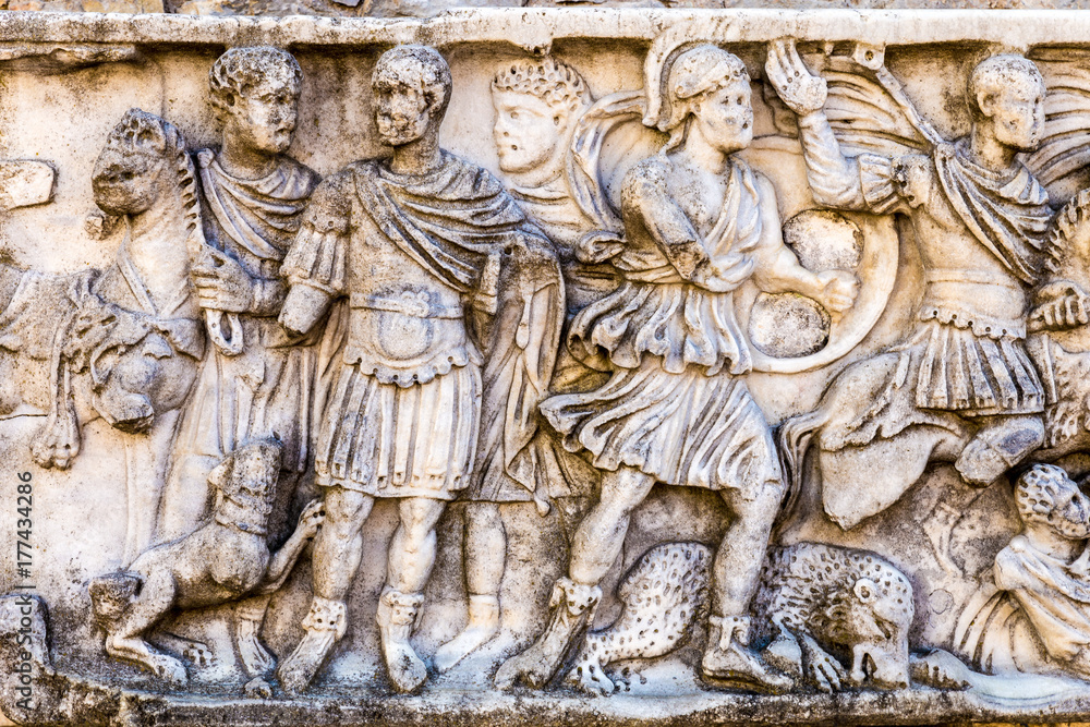 The Roman bas-relief