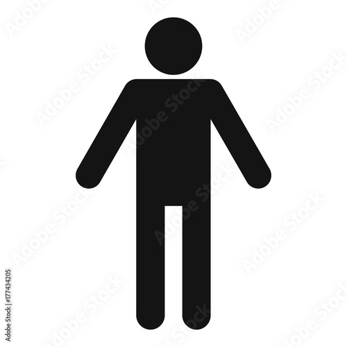 Stick figure stickman icon pictogram vector simple