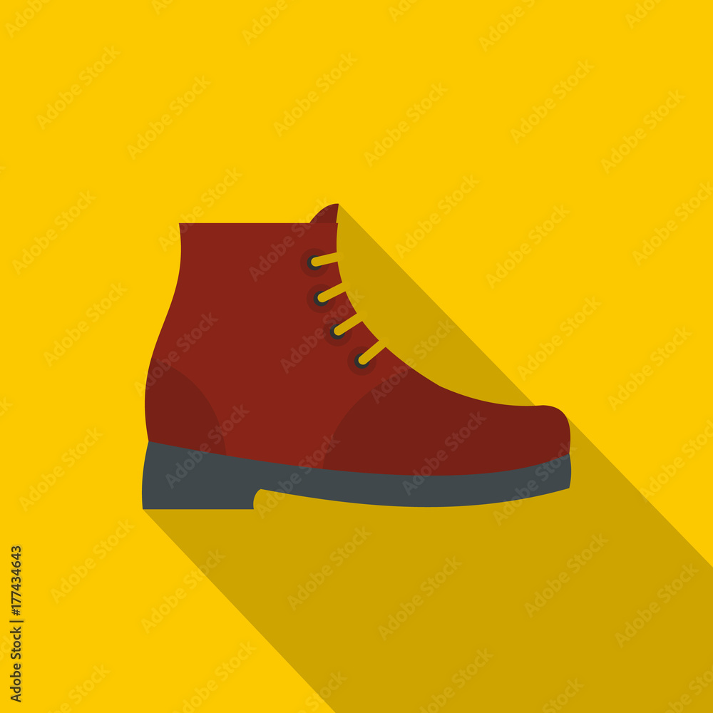 Hiking boots icon vector flat Hiking boots icon vector flat
