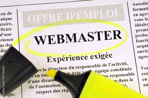Obraz na plátne Offre d'emploi de webmaster