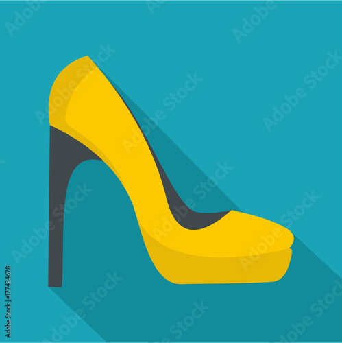 Woman shoes icon vector flat