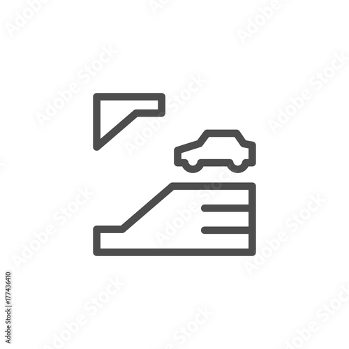 Underground parking line icon