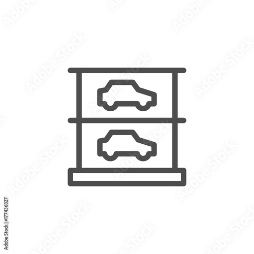 Multilevel parking icon