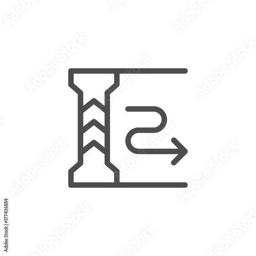 Underground parking line icon